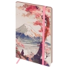 Записная книжка А5 80л. ЛАЙТ, кожзам, Greenwich Line "Sakura. Lonely mountain", с резинкой, тиснение фольгой, блок в линию NA5_51396 Записная книжка А5 80л. ЛАЙТ, кожзам, Greenwich Line "Sakura. Lonely mountain", с резинкой, тиснение фольгой, блок в линию NA5_51396
