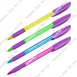 Ручка шариковая Berlingo "Triangle 110 Color" синяя, 0,7мм, грип, корпус ассорти, пакет СВр_07115_1