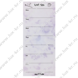 Самоклеящийся блок MESHU "Color splash", 140*60мм, 50л., европодвес, Lilac week plan MS_87750 Самоклеящийся блок MESHU "Color splash", 140*60мм, 50л., европодвес, Lilac week plan MS_87750