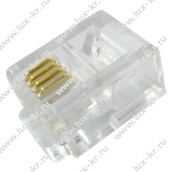 Коннектор RJ-11, 6р4с (Обжимной)