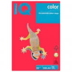 IQ COLOR  СО44  бумага цветная (А4, 80г,  500л кораллово-красный)