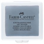 Ластик-клячка Faber-Castell, формопласт, 40*35*10мм, серый, пластик. Контейнер