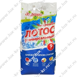 Стиральный порошок автомат 9 кг ЛЮБАША "ЛОТОС", для всех типов тканей, 605571