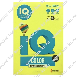 IQ COLOR  NEO/GB бумага цветная (А4, 80г,  500л желтый неон)