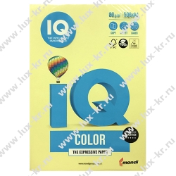 IQ COLOR  ZG34  бумага цветная (А4, 80г,  500л лимонно-желтый)