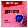 Самоклеящийся блок Berlingo "Ultra Sticky", 75*75мм, 80л, розовый неон Самоклеящийся блок Berlingo "Ultra Sticky", 75*75мм, 80л, розовый неон