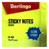 Самоклеящийся блок Berlingo "Ultra Sticky", 75*75мм, 80л, желтый неон Самоклеящийся блок Berlingo "Ultra Sticky", 75*75мм, 80л, желтый неон