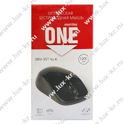 Мышь беспроводная Smartbuy ONE 358AG-K черный, 2btn+Roll SBM-358-AG-K