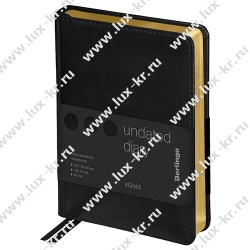 Ежедневник недатир. Berlingo xGold UD0_81605 Формат А6, 160л, золотистый срез, черный