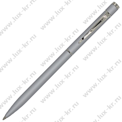 Ручка шариковая Luxor "Sleek" синяя, 1,0мм, корпус серый металлик, поворотный механизм 8452