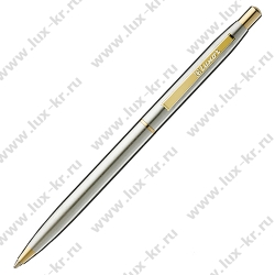 Ручка шариковая Luxor "Sterling" синяя, 1,0мм, корпус хром/золото, кнопочный механизм