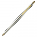 Ручка шариковая Luxor "Sterling" синяя, 1,0мм, корпус хром/золото, кнопочный механизм