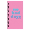 Записная книжка 95*175 мм 96л. на гребне MESHU "No bad days" MS_52920, матовая ламинация, твердая обложка, выборочный УФ-лак Записная книжка 95*175 мм 96л. на гребне MESHU "No bad days" MS_52920, матовая ламинация, твердая обложка, выборочный УФ-лак
