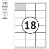 Этикетки самоклеящиеся А4  OfficeSpace, белые, 18 фр. (66,7*46), 70г/м2