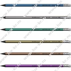 Карандаш ERICH KRAUSE JOY METALLIC, круглый, с ластиком EK55274