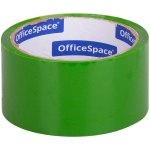 Клейкая лента упаковочная OfficeSpace, 48мм*40м, 45мкм, зеленая  Клейкая лента упаковочная OfficeSpace, 48мм*40м, 45мкм, зеленая
