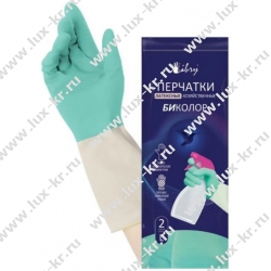 Перчатки БиКолор резиновые латексные L