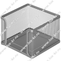 BRAUBERG "Germanium", Подставка для бумажного блока металлическая, 78*105*105 мм, серебристая, 231945
