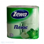 Туалетная бумага ZEWA аром. ЯБЛОКО, 2-сл (4рул)