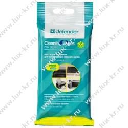 Defender ECO, Чистящие салфетки для пластик.поверхностей, (не применять для ЖК- экранов!), мягкая упаковка (20шт.) (30200)