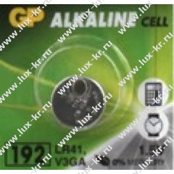 Батарейка GP LR41 (LR4, G3, V3GA, 192) алкалиновая, BC10  Батарейка GP LR41 (LR4, G3, V3GA, 192) алкалиновая, BC10