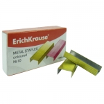 Скобы для степлера №10 ERICH KRAUSE EK7140, цветные
