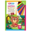 Картон цветной А4, ArtSpace, 10л., 10цв., немелованный, золото, серебро, в папке, "Волшебный. Медвежонок"  Картон цветной А4, ArtSpace, 10л., 10цв., немелованный, золото, серебро, в папке, "Волшебный. Медвежонок"
