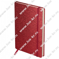 Ежедневник недатированный, А6, 136л., твердый переплет, диз. картон, BG "Glitter. Red", красный, на резинке, карман DuA6_61226  Ежедневник недатированный, А6, 136л., твердый переплет, диз. картон, BG "Glitter. Red", красный, на резинке, карман DuA6_61226