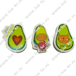 Набор ластиков MESHU "Avocado" MS_41770, 3шт., фигурный, термопластичная резина, 40*30*13мм
