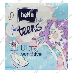 Bella for Teens ULTRA soft Sensitive extra 4кап.10шт голубые (RW10-258)
