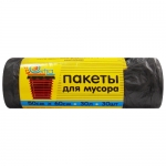 Пакеты для мусора EXSTRA  30л (30шт/рулоне) черные