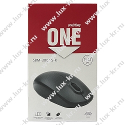 Мышь беспроводная Smartbuy ONE 300AG-K, USB, черная, 2btn+Roll